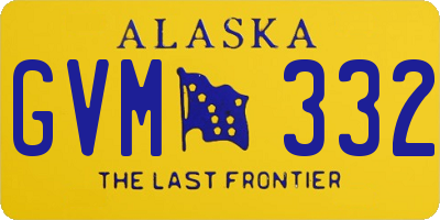 AK license plate GVM332