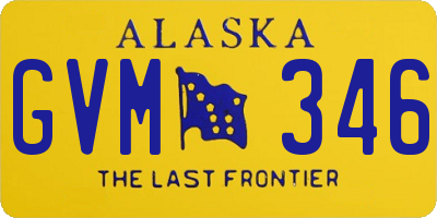 AK license plate GVM346