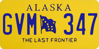 AK license plate GVM347