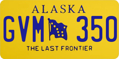 AK license plate GVM350