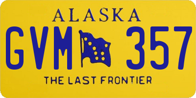 AK license plate GVM357