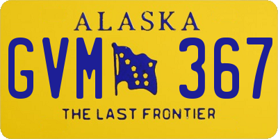 AK license plate GVM367