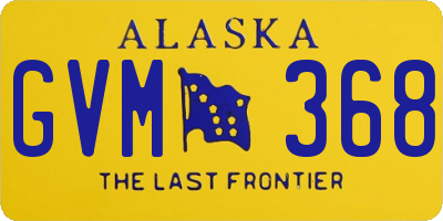 AK license plate GVM368