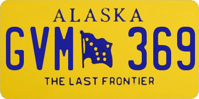 AK license plate GVM369