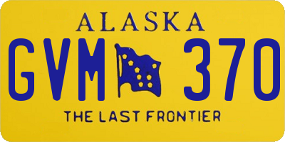 AK license plate GVM370