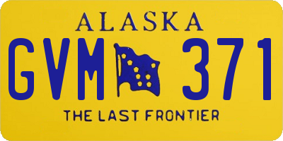 AK license plate GVM371