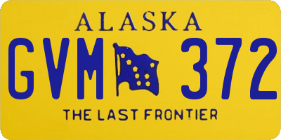 AK license plate GVM372