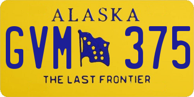 AK license plate GVM375