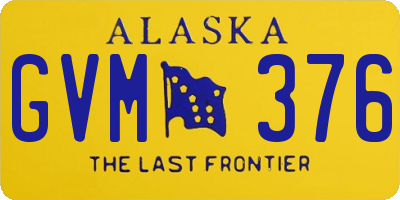 AK license plate GVM376