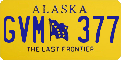 AK license plate GVM377