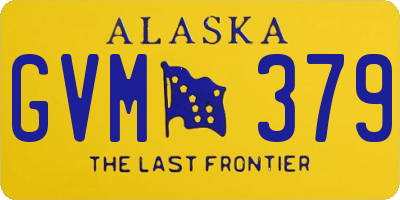 AK license plate GVM379
