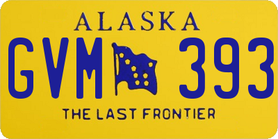 AK license plate GVM393