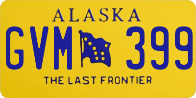 AK license plate GVM399