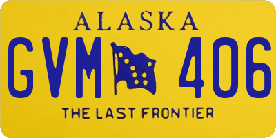 AK license plate GVM406