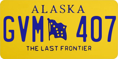 AK license plate GVM407