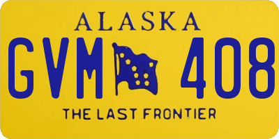 AK license plate GVM408