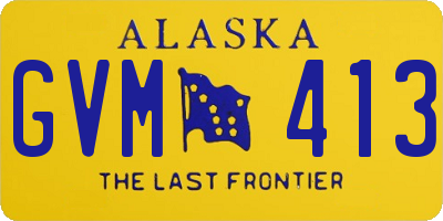 AK license plate GVM413