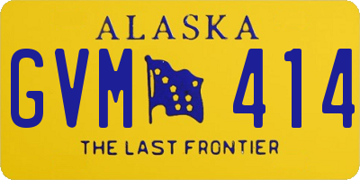 AK license plate GVM414