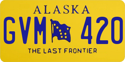 AK license plate GVM420