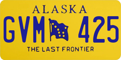 AK license plate GVM425