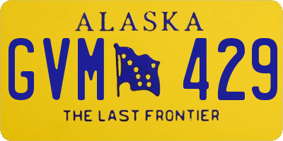 AK license plate GVM429