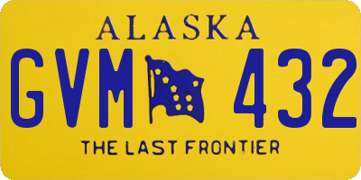 AK license plate GVM432