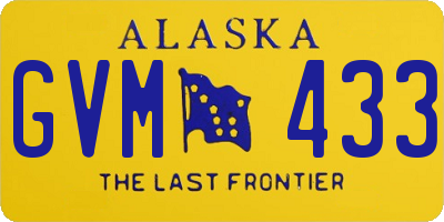 AK license plate GVM433