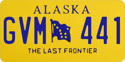 AK license plate GVM441