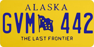 AK license plate GVM442
