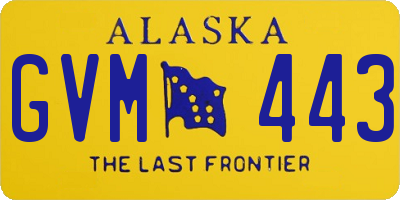 AK license plate GVM443