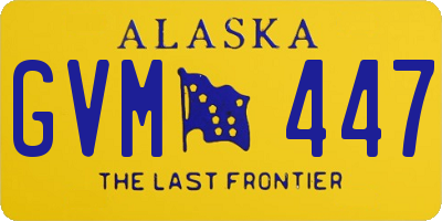 AK license plate GVM447