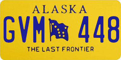 AK license plate GVM448