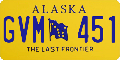 AK license plate GVM451