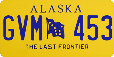 AK license plate GVM453