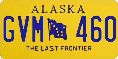 AK license plate GVM460