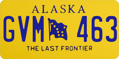 AK license plate GVM463