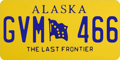 AK license plate GVM466