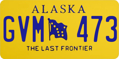 AK license plate GVM473