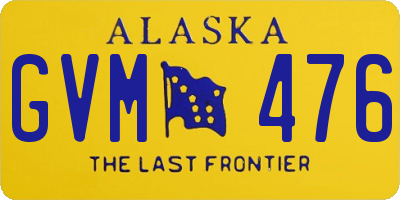 AK license plate GVM476