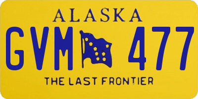 AK license plate GVM477