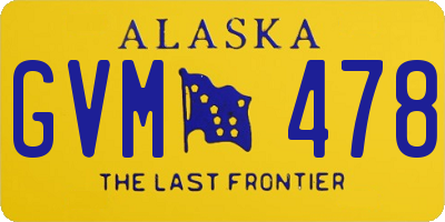 AK license plate GVM478