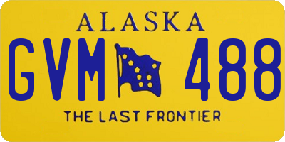 AK license plate GVM488