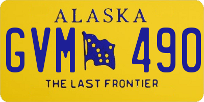 AK license plate GVM490