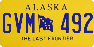 AK license plate GVM492