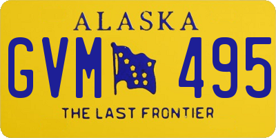 AK license plate GVM495