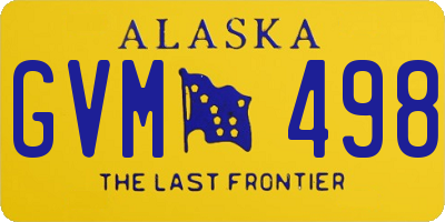 AK license plate GVM498