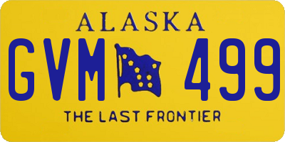 AK license plate GVM499