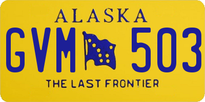 AK license plate GVM503