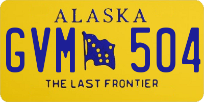 AK license plate GVM504