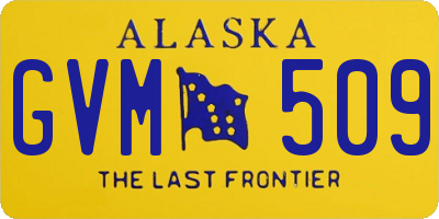 AK license plate GVM509